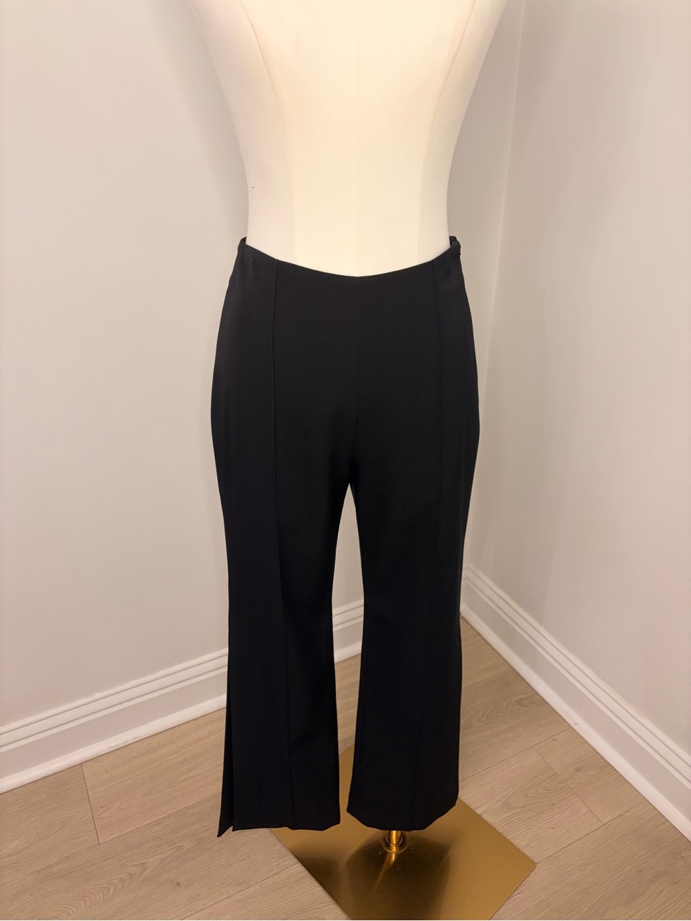 Jonathan Simkhai Black Trousers With Slit Leg & Lace Detail Size 0